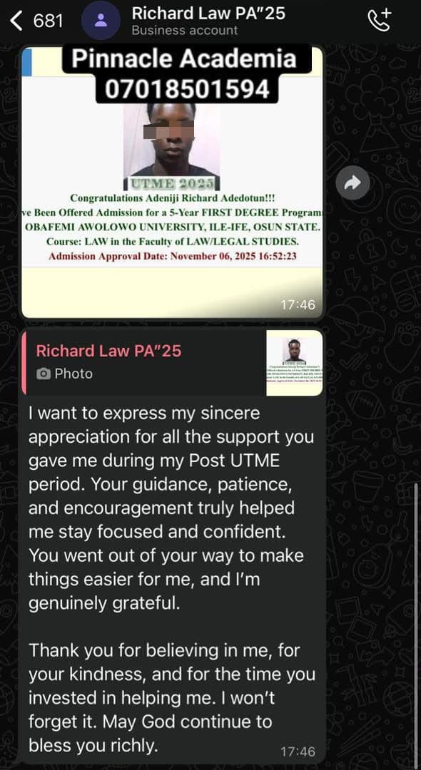 Pinnacle Student Testimonial